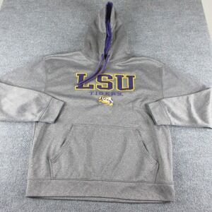 LSU Tigers‎ Hoodie Mens XL Gray NCAA Football Section 101 Fleece Sweatshirt